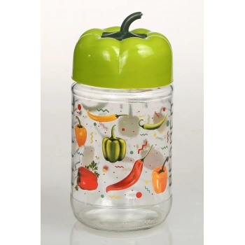 Biber Desenli Kavanoz 660 Cc Biçomi-BD660