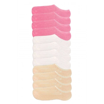 biçomi 12 Adet Kadın Sneaker Dantelli File Pamuklu Yumuşak Çorap