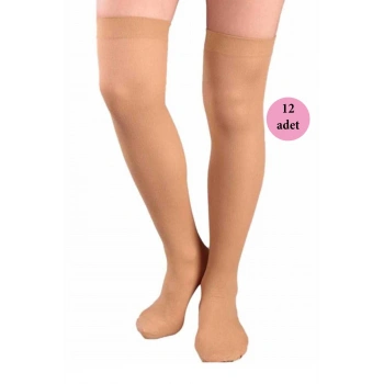 biçomi 12 Adet Mus Kaçmaz Lastikli Çorap 70 denye 38 Bronz