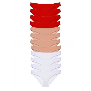 biçomi 12 adet Süper Eko Set Likralı Kadın Slip Külot 508