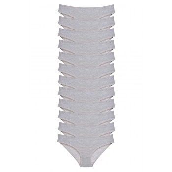 biçomi 12 adet Süper Eko Set Likralı Kadın Slip Külot Gri