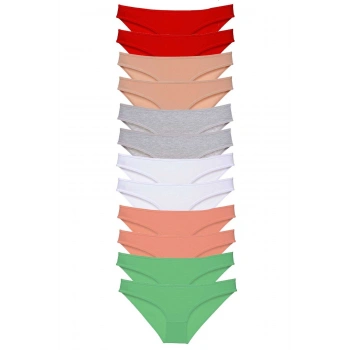 biçomi 12 adet Süper Eko Set Likralı Kadın Slip Külot Set 4