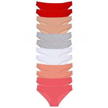 biçomi 12 adet Süper Eko Set Likralı Kadın Slip Külot Set 5