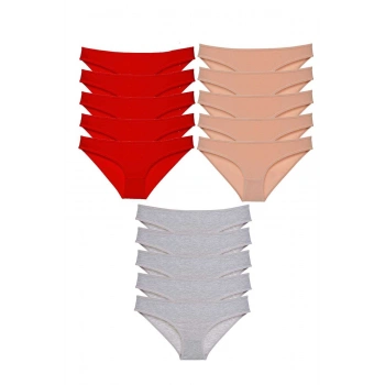 biçomi 15 adet Süper Eko Set Likralı Kadın Slip Külot 513