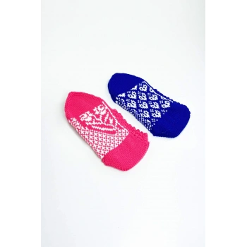 biçomi 2 Çift El Örgüsü Kışlık Şık Kadın Yün Patik Set 12