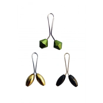 biçomi 3 Adet Tesettür Eşarp ve Şal Klipsi Sarı Siyah Yeşil