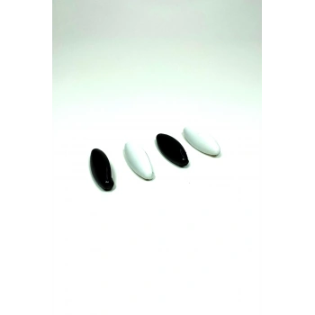 biçomi 4 Adet Plastik Çengelli Eşarp Ve Şal İğnesi Siyah Beyaz 4 cm