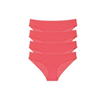 biçomi 4 adet Süper Eko Set Likralı Kadın Slip Külot Fuşya