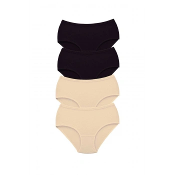 biçomi 4 Adet Tutku Kadın Yüksek Bel Bato Kalın Lastik Külot S2