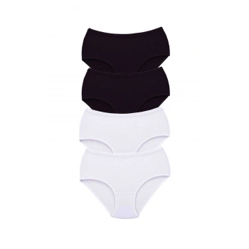 biçomi 4 Adet Tutku Kadın Yüksek Bel Bato Kalın Lastik Külot S4