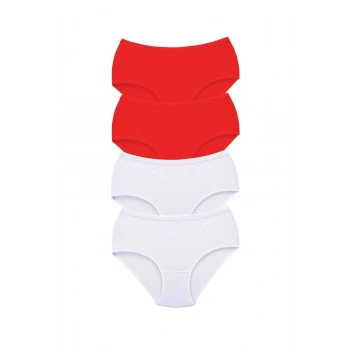 biçomi 4 Adet Tutku Kadın Yüksek Bel Bato Kalın Lastik Külot S7