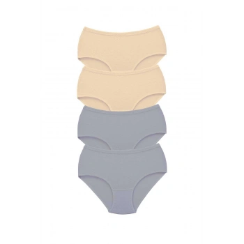 biçomi 4 Adet Tutku Kadın Yüksek Bel Bato Kalın Lastik Külot S8