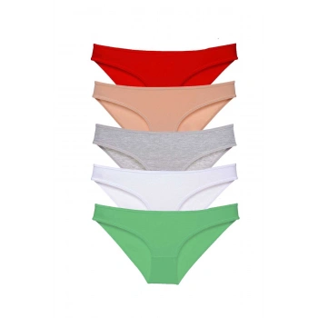 biçomi 5 adet Süper Eko Set Likralı Kadın Slip Külot 524