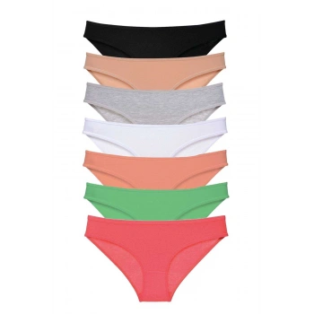 biçomi 7 adet Süper Eko Set Likralı Kadın Slip Külot Set 7