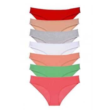 biçomi 7 adet Süper Eko Set Likralı Kadın Slip Külot Set 8