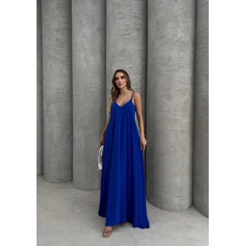 BİÇOMİ Aerobin uzun elbise saks mavisi pt