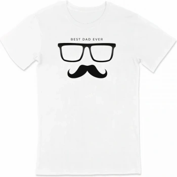Biçomi Babalar Günü Hediye Baba Temalı Baskılı Oversize Bisiklet Yaka T-shirt - Beyaz