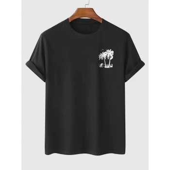 Biçomi Baskılı Oversize Bisiklet Yaka T-shirt - Siyah