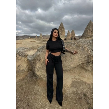 BİÇOMİ Bol paça pantolonlu alt üst takım