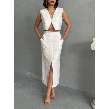 BİÇOMİ Çilek takım etek yelek