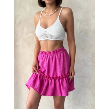 BİÇOMİ Çingene keten etek fuşya s24808