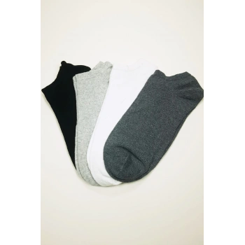 biçomi Dikişsiz Erkek Bilek Çorap Dört Mevsim Yumuşak Doku 4 Çift