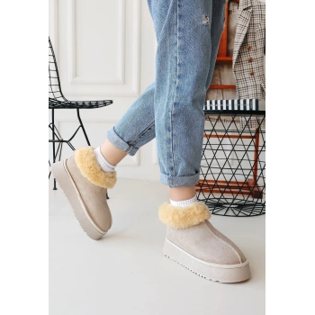 BİÇOMİ Edali Bej Süet Bot