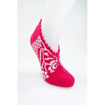 biçomi El Örgüsü Kışlık Şık Kadın Yün Patik D11