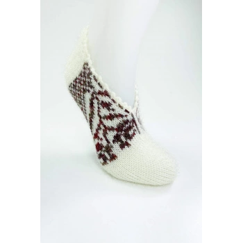 biçomi El Örgüsü Kışlık Şık Kadın Yün Patik D3