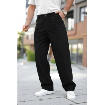 Biçomi Erkek Kadife Baggy Pantolon