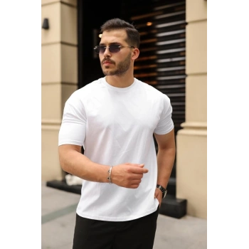 Biçomi Erkek Kolları Dar Kesim Rahat Kalıp Basic Tişört