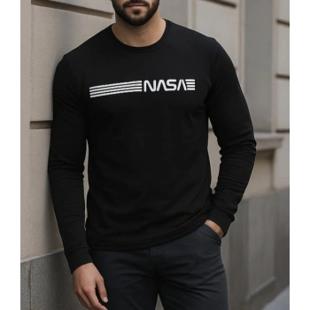 Biçomi Erkek Uzun Kollu Bisiklet Yaka Viskon Sweat