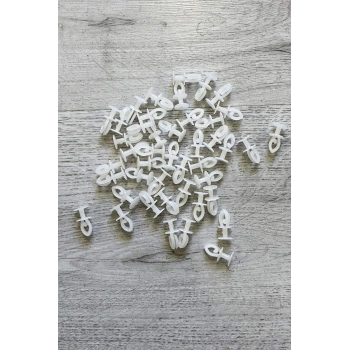 biçomi Geçmeli Sistem 75 adet Tül ve Perde Düğmesi Sağlam Korniş Halkası