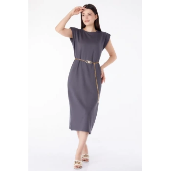 BİÇOMİ Jile elbise antrasit