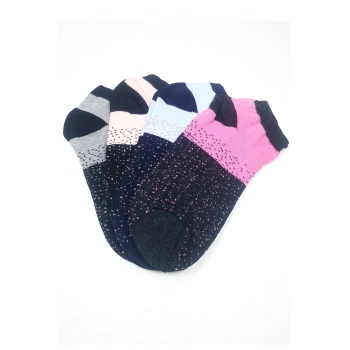 biçomi Kadın Bilek Çorap Yazlık Pamuklu Yumuşak Nokta Desen 4 Çift