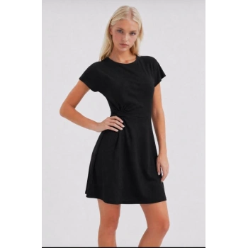 Biçomi Kadın Sandy Kumaş Mini Boy Elbise