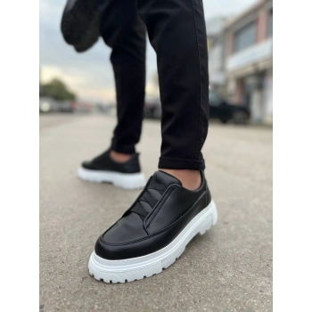 BİÇOMİ KB-703 Kuback Siyah Lastikli Günlük Erkek Ayakkabı