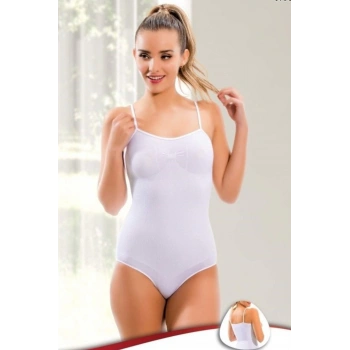 biçomi Korseli Çıtçıtlı Body Alttan Çıtçıtlı Body Atlet Korse 17500 - Beyaz