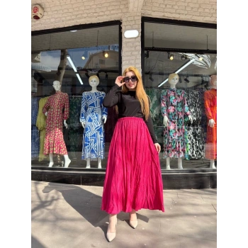 BİÇOMİ Kraş etek fuşya