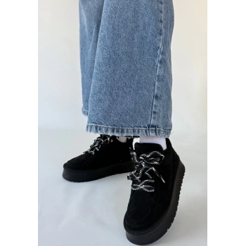 BİÇOMİ Muden Siyah Süet Bağcıklı Bot