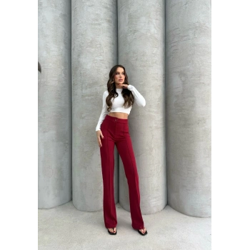 BİÇOMİ Önü cumalı ithal krep pantolon