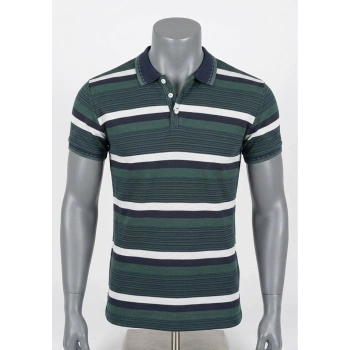 Bicomi Slim-Fit Nefes Alan Çizgili Erkek Örme/Dokuma Tişört