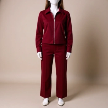 BİÇOMİ Trenç takım alt üst bordo ons