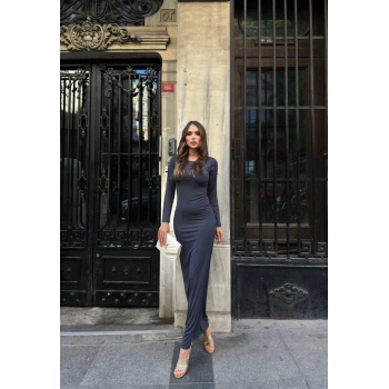 BİÇOMİ Uzun kollu uzun elbise