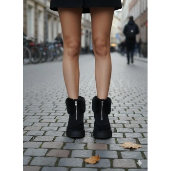 BİÇOMİ Zinya Siyah Süet Bot