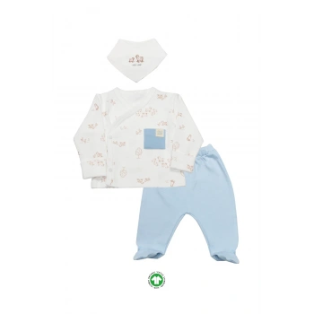 Curly Lamb 3lü Zıbın Takımı 13107 Bej Ekru