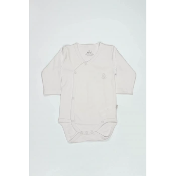 Organik Natural Basic Style Kruvaze Uzun Kol Body Bs17102 Ekru