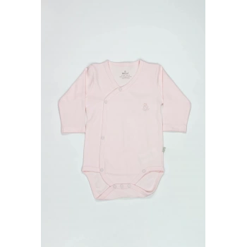 Organik Natural Basic Style Kruvaze Uzun Kol Body Bs17102 Pembe