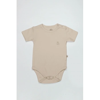 Organik Natural Basic Style Yarım Kol Body Bs17103 Bej