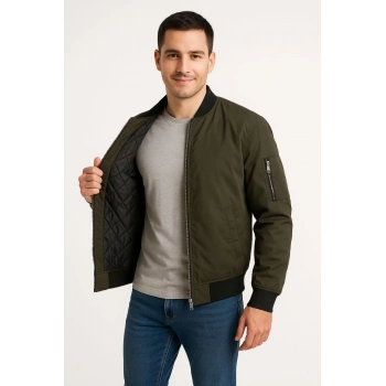 Bomber Mont Ceket - Haki -